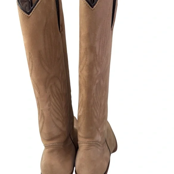 Steve Madden Lonestar Western Boot Size 7 Tan Leather cowboy Pointed Toe West - Picture 5 of 9